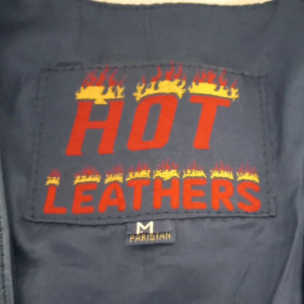Hot Leathers Womens Fringe Leather Vest M Black Red Rose Lace UP Sides Snaps EUC - Picture 7 of 16